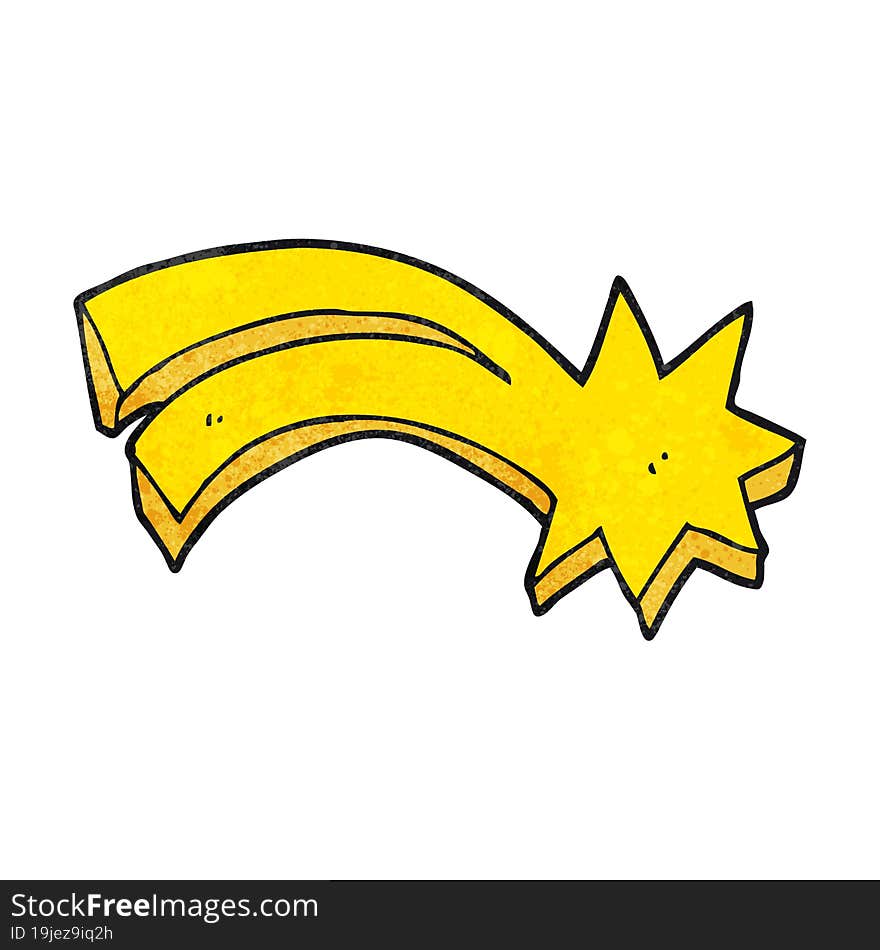 Textured Cartoon Decorative Shooting Star