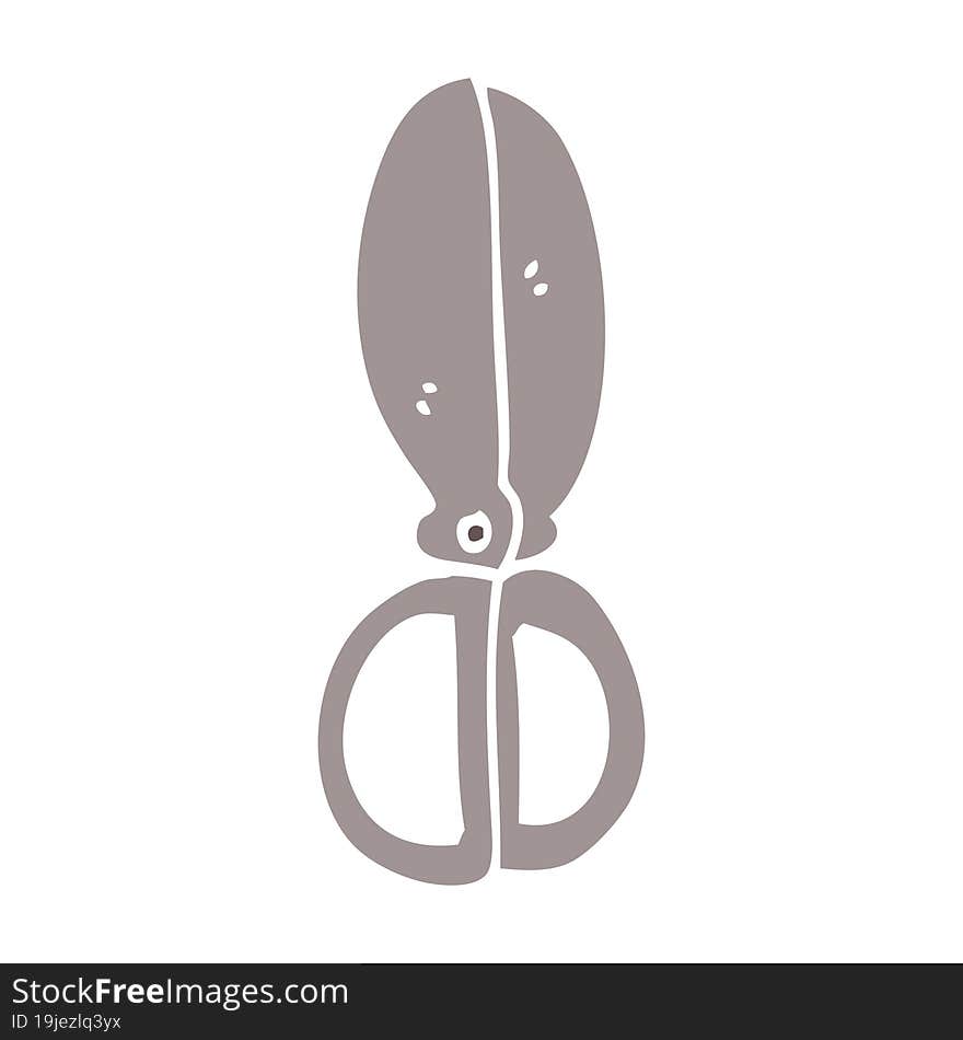 Cartoon Doodle Closed Scissors