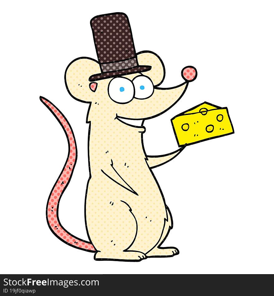 Cartoon Mouse With Cheese