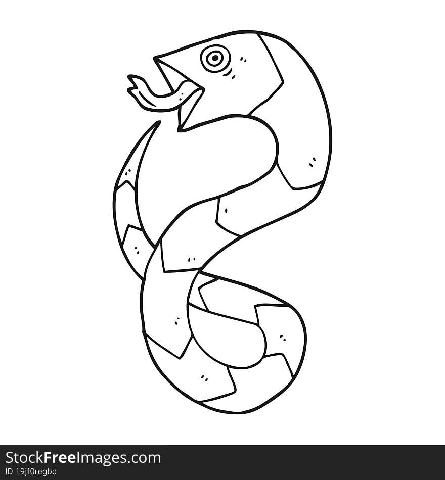 hissing cartoon snake