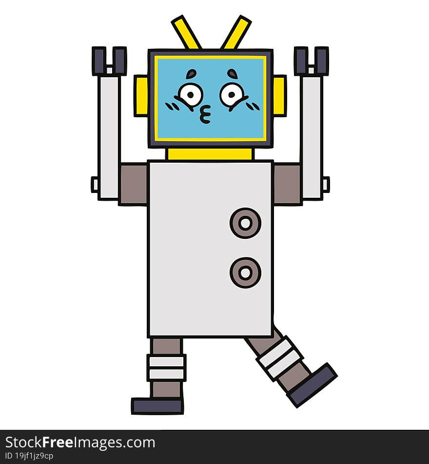 cute cartoon of a robot. cute cartoon of a robot