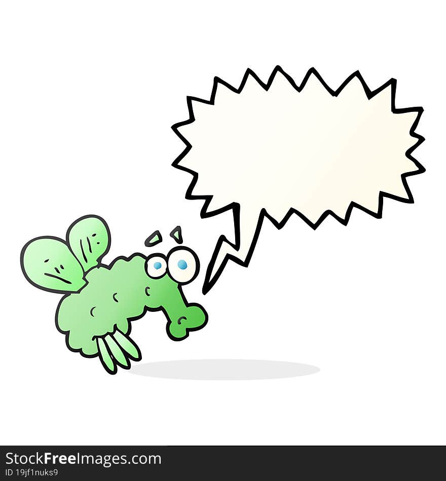 speech bubble cartoon fly