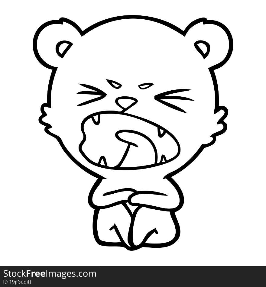 angry cartoon bear. angry cartoon bear