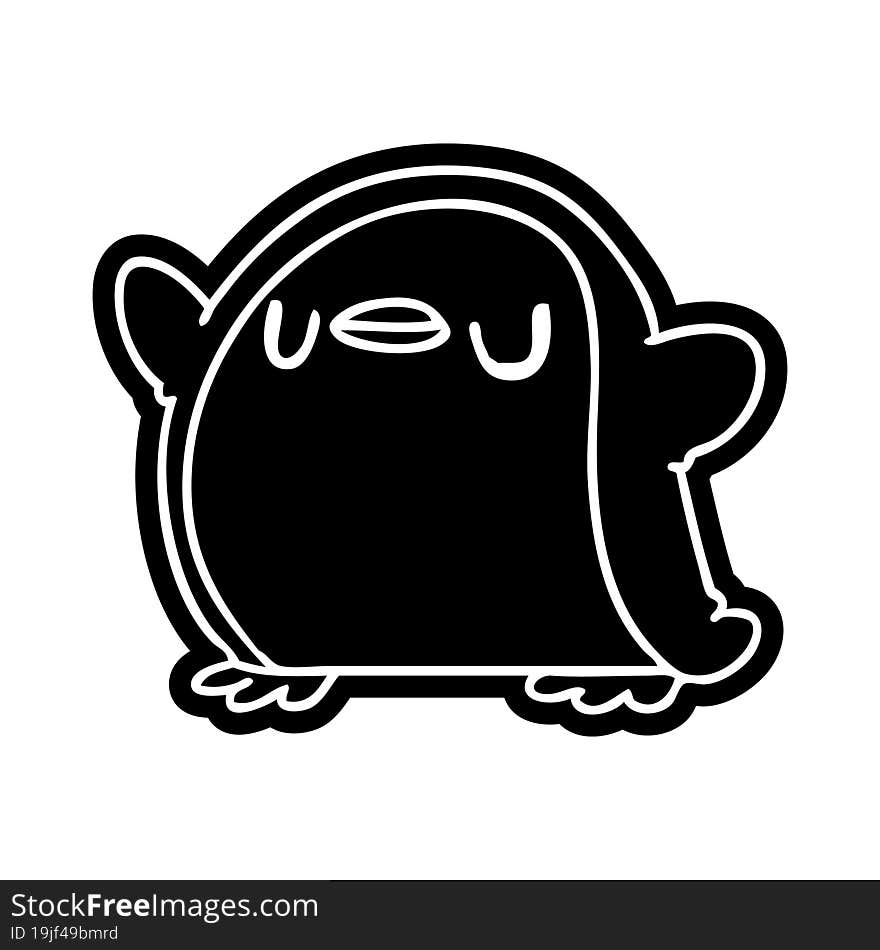 cartoon icon kawaii of a cute penguin