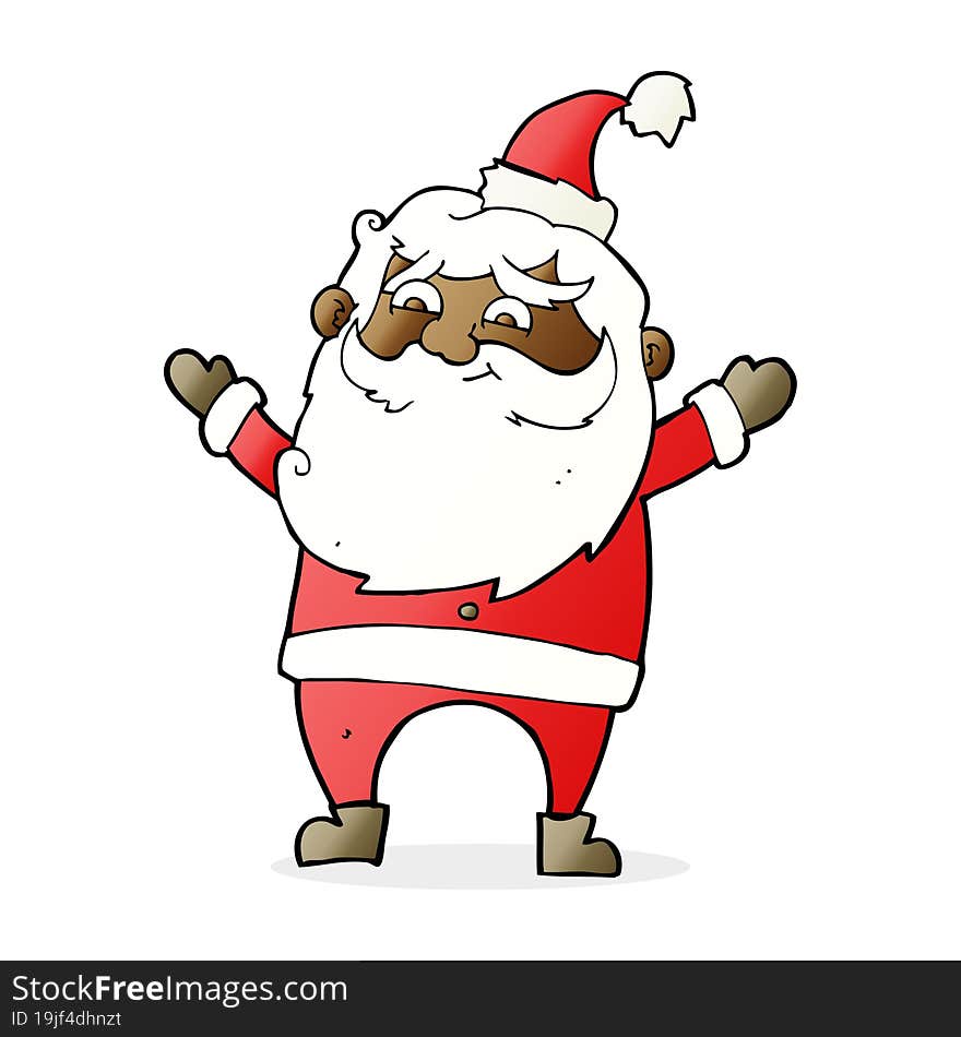 cartoon happy santa claus