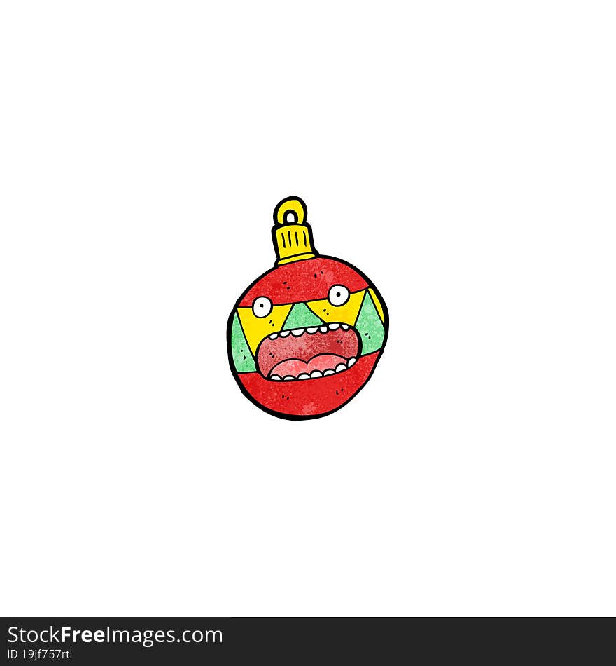 christmas bauble cartoon character