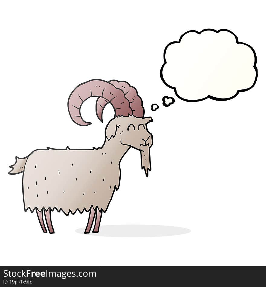 Thought Bubble Cartoon Goat