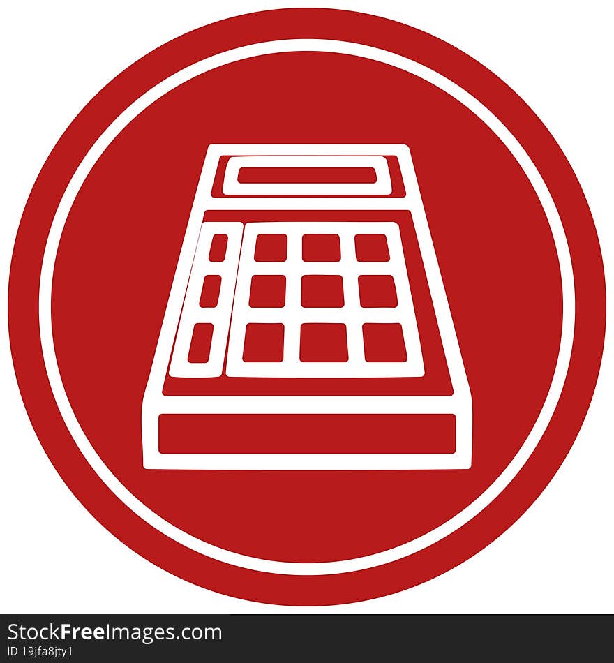 math calculator circular icon