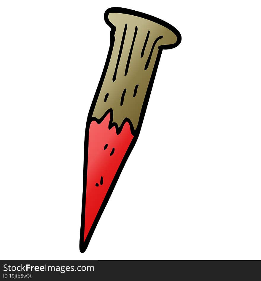 cartoon doodle bloody vampire stake