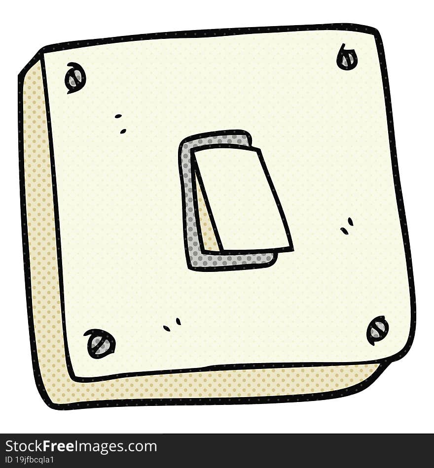 freehand drawn cartoon light switch