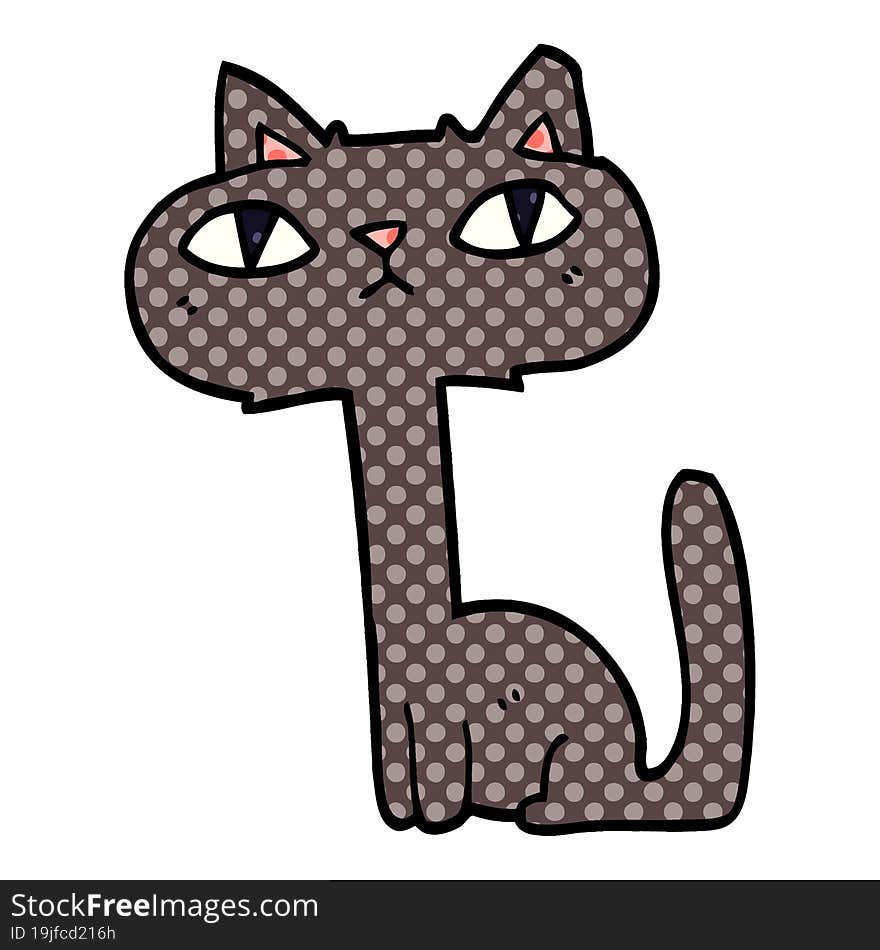 cartoon doodle funny cat