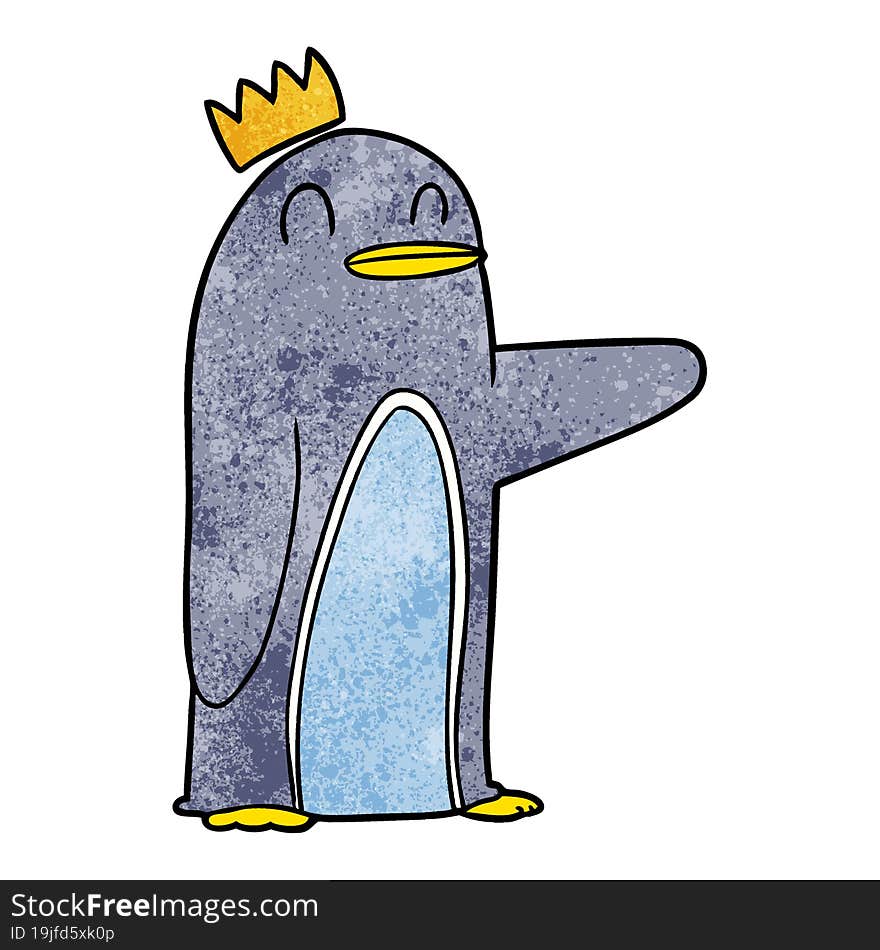 cartoon emperor penguin. cartoon emperor penguin