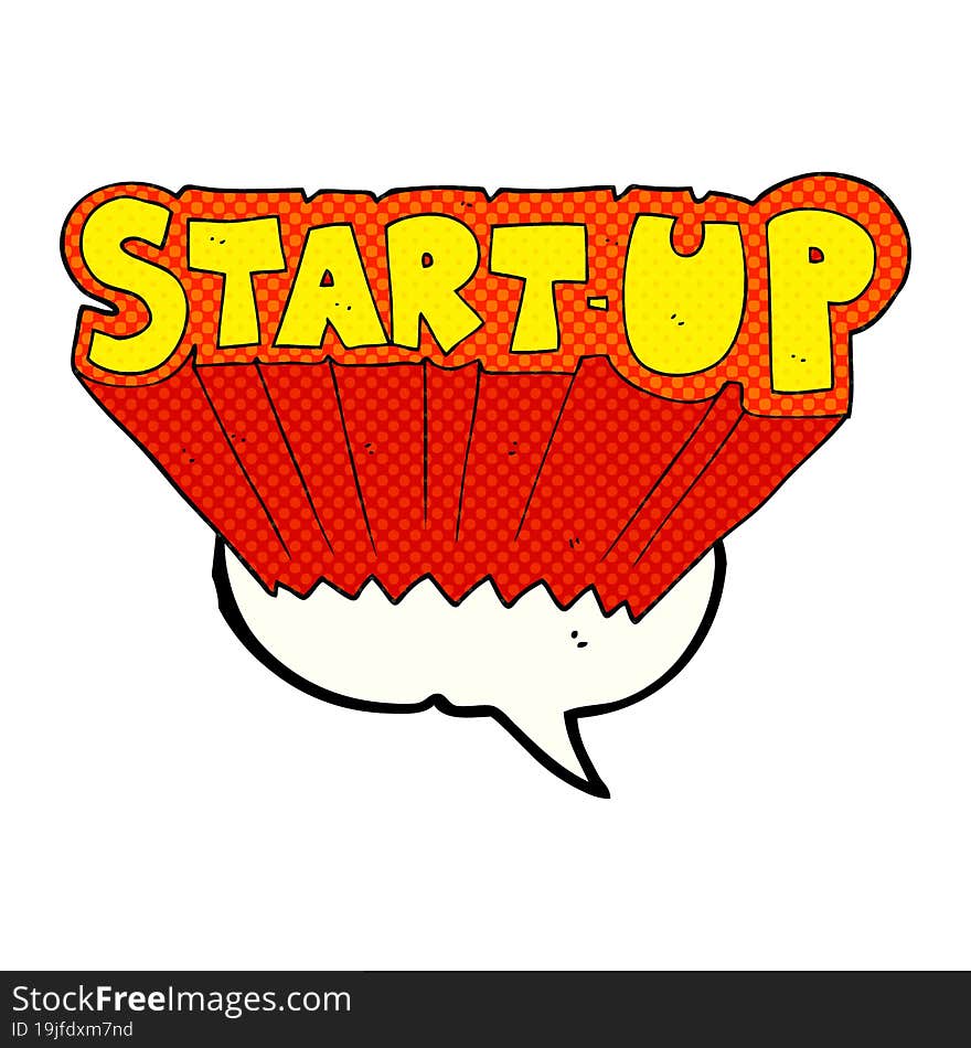 comic book speech bubble cartoon startup symbol