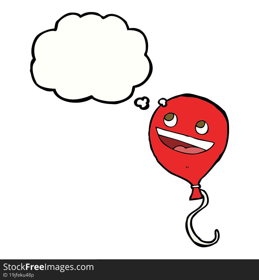 cartoon balloon with thought bubble