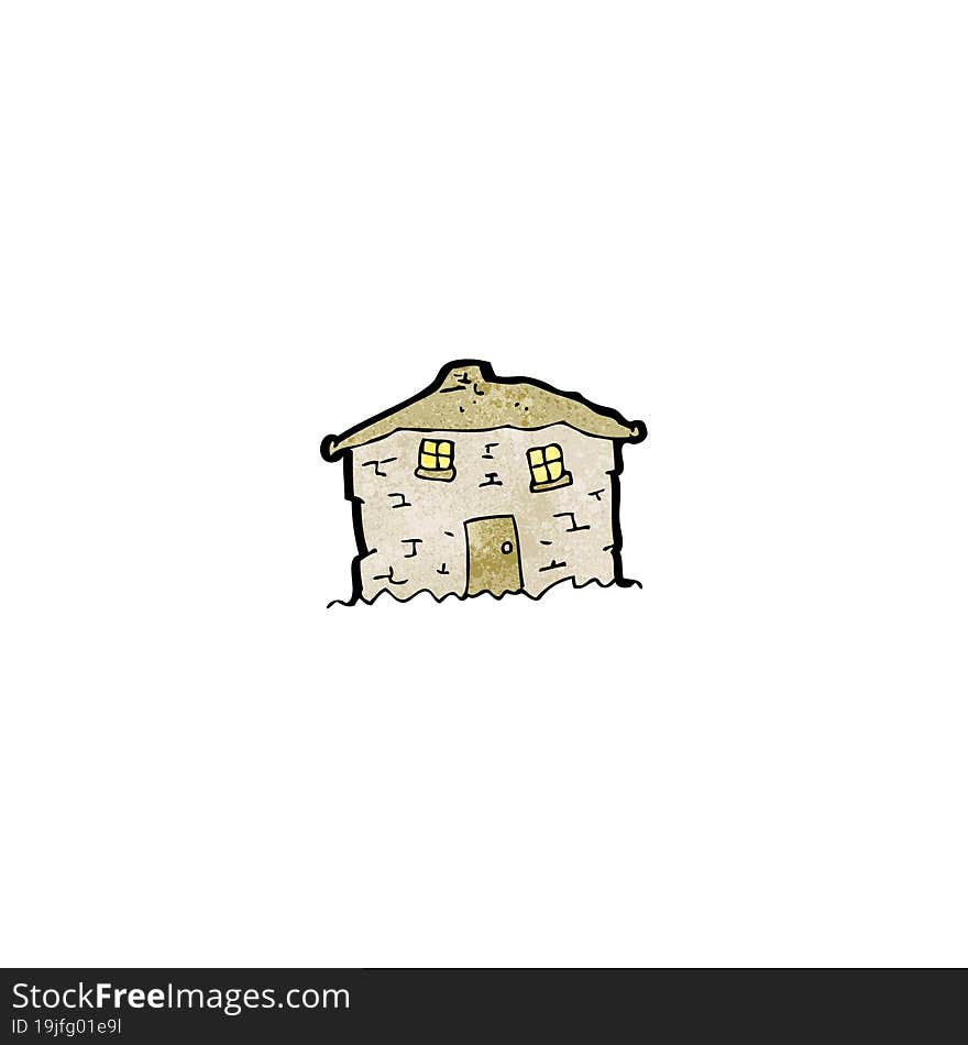 Cartoon Crumbling Old House