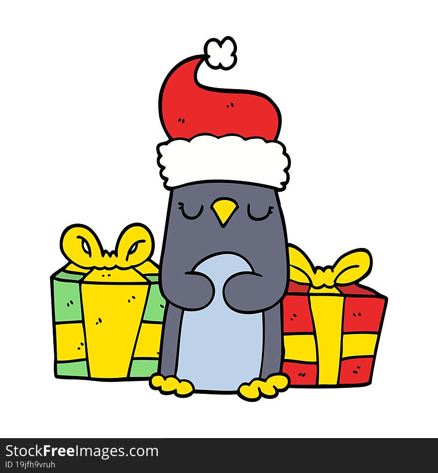 cute christmas penguin