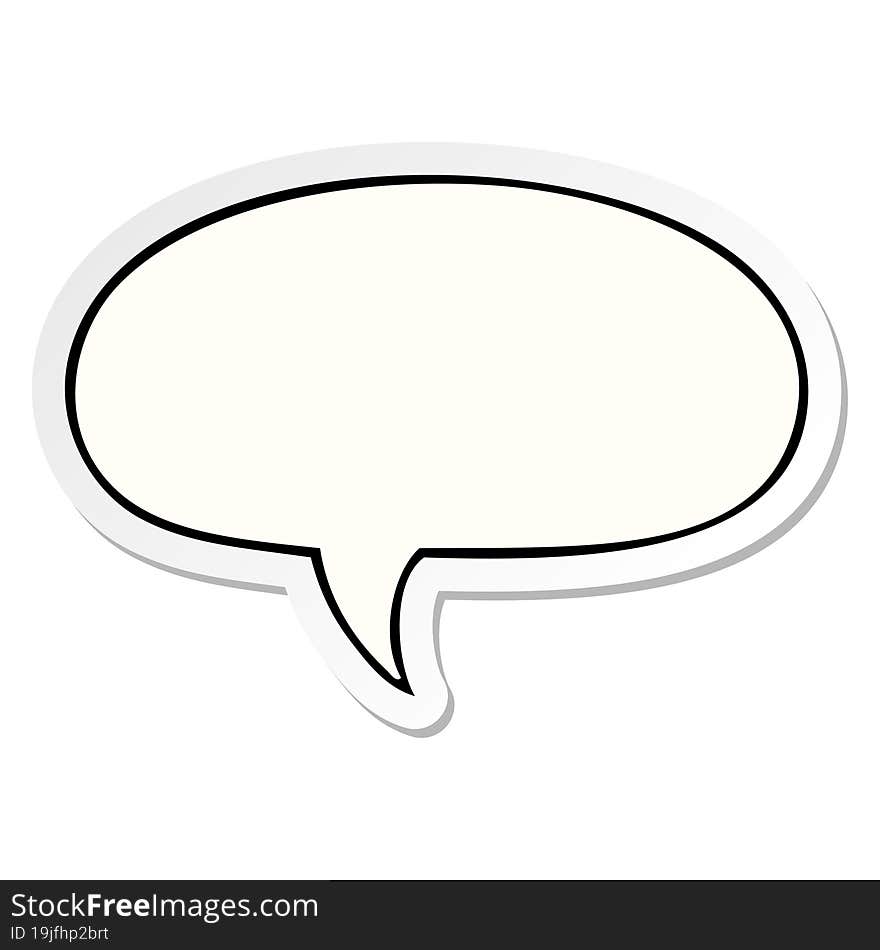 cartoon speech bubble sticker with speech bubble sticker