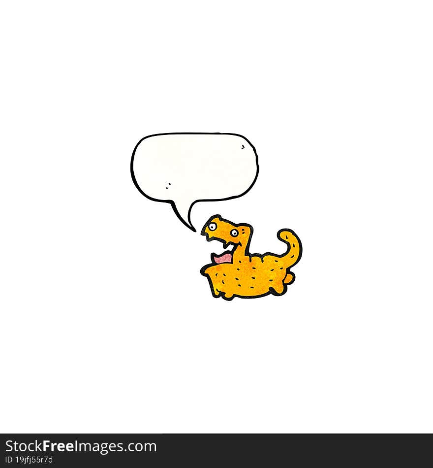 Funny Cartoon Cat With Speech Bubble