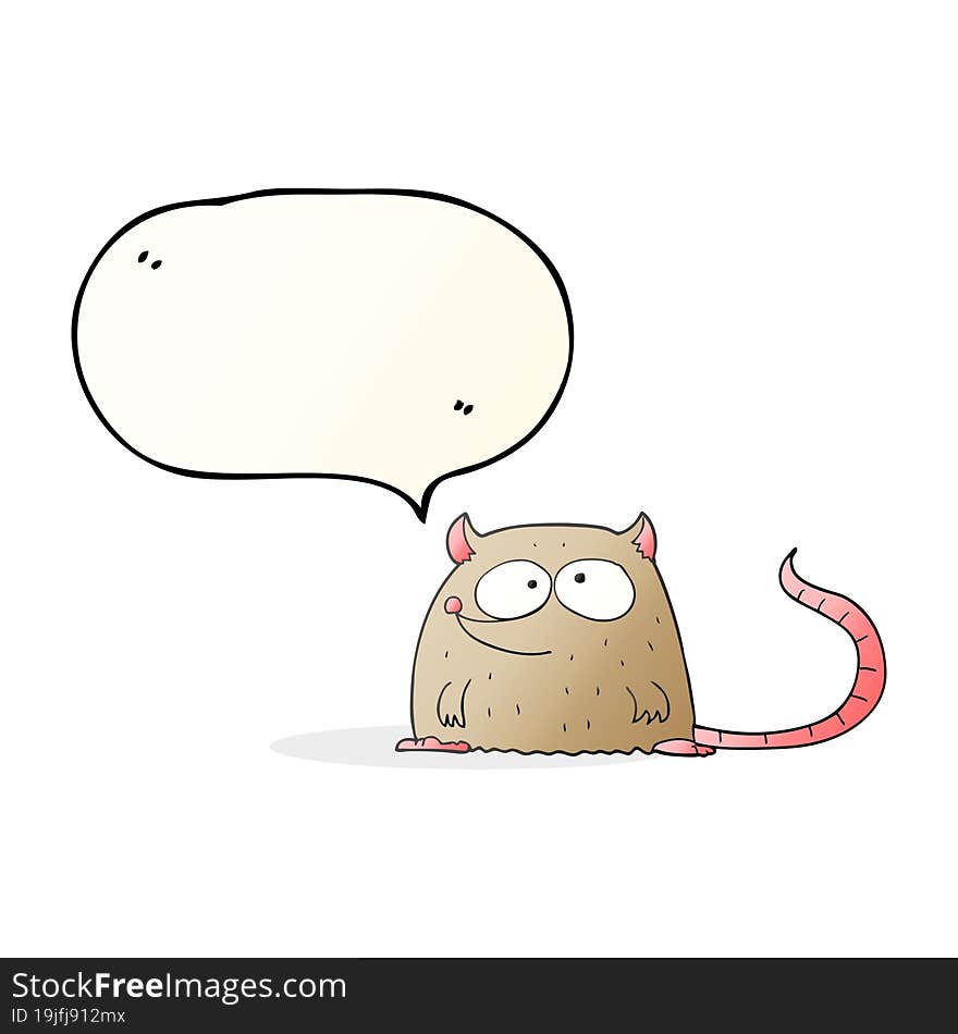 Speech Bubble Cartoon Mouse