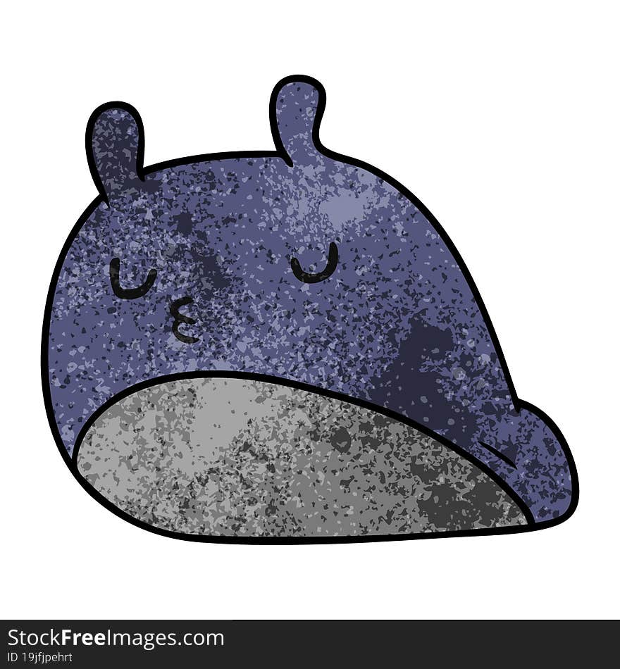 Textured Cartoon Kawaii Fat Cute Slug