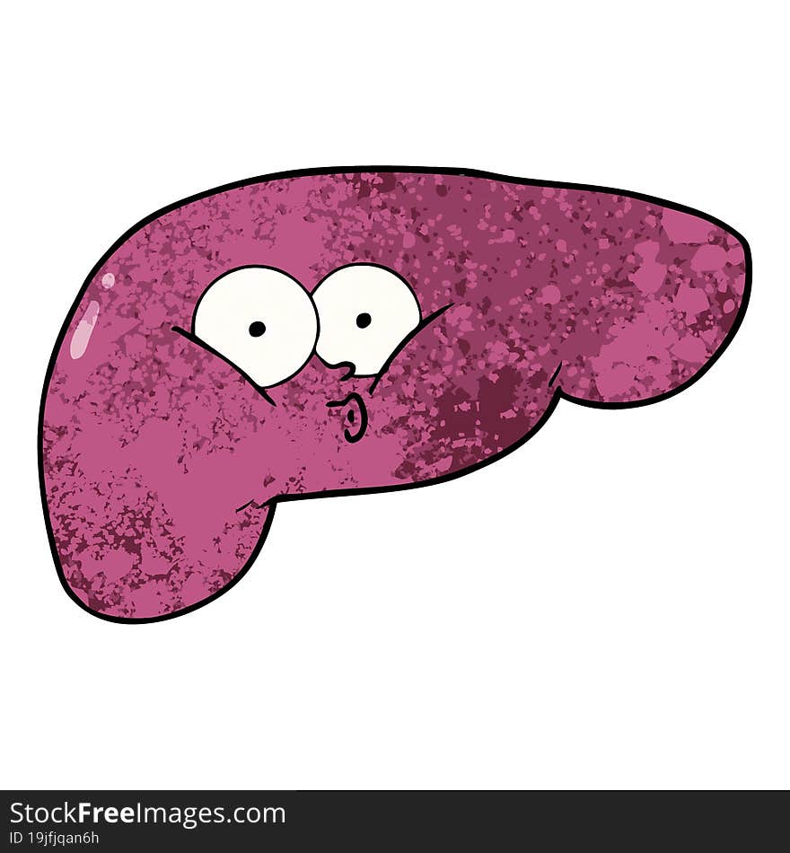 cartoon curious liver. cartoon curious liver