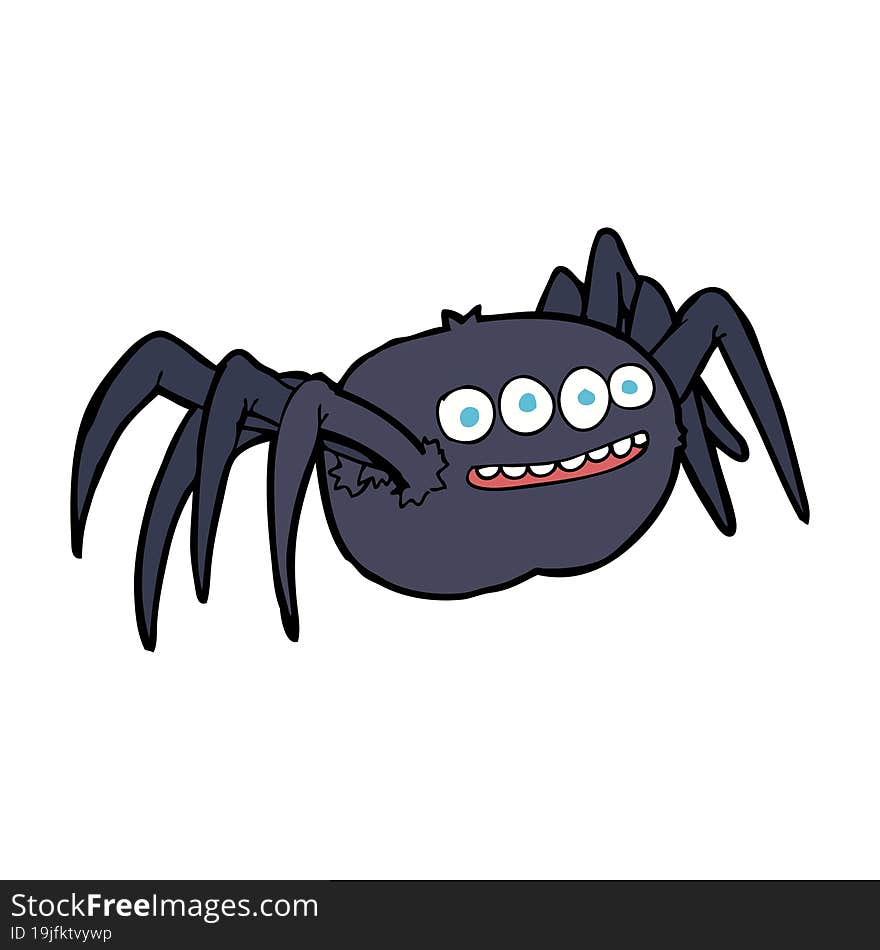 Cartoon Spooky Spider