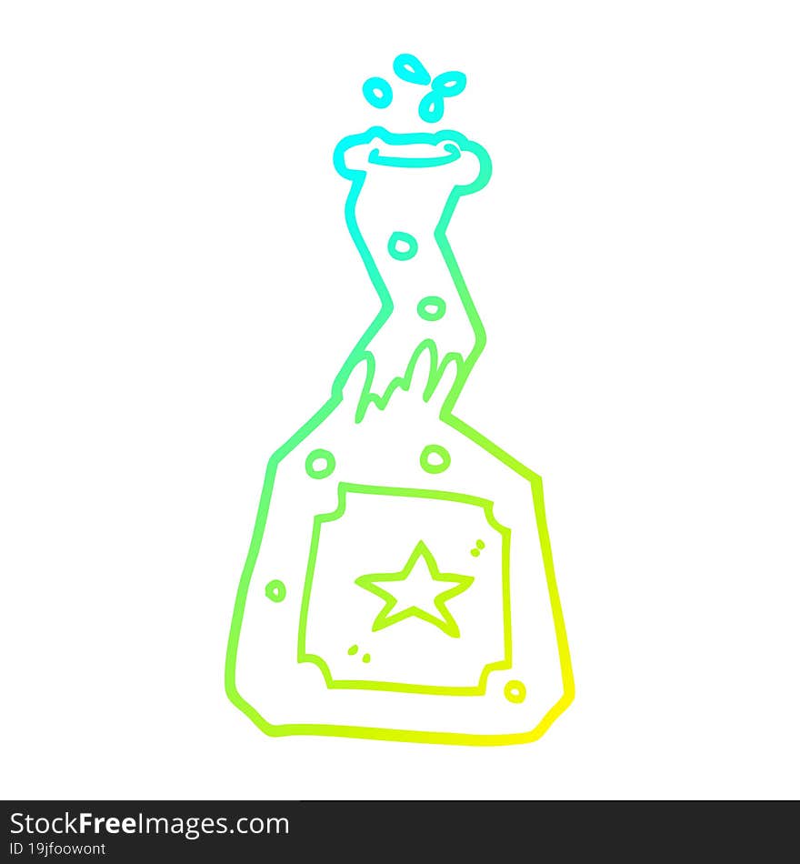 Cold Gradient Line Drawing Cartoon Experiment Potions