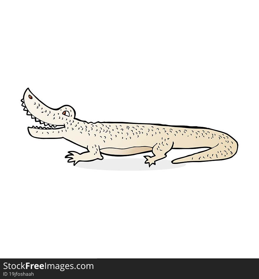 cartoon happy crocodile