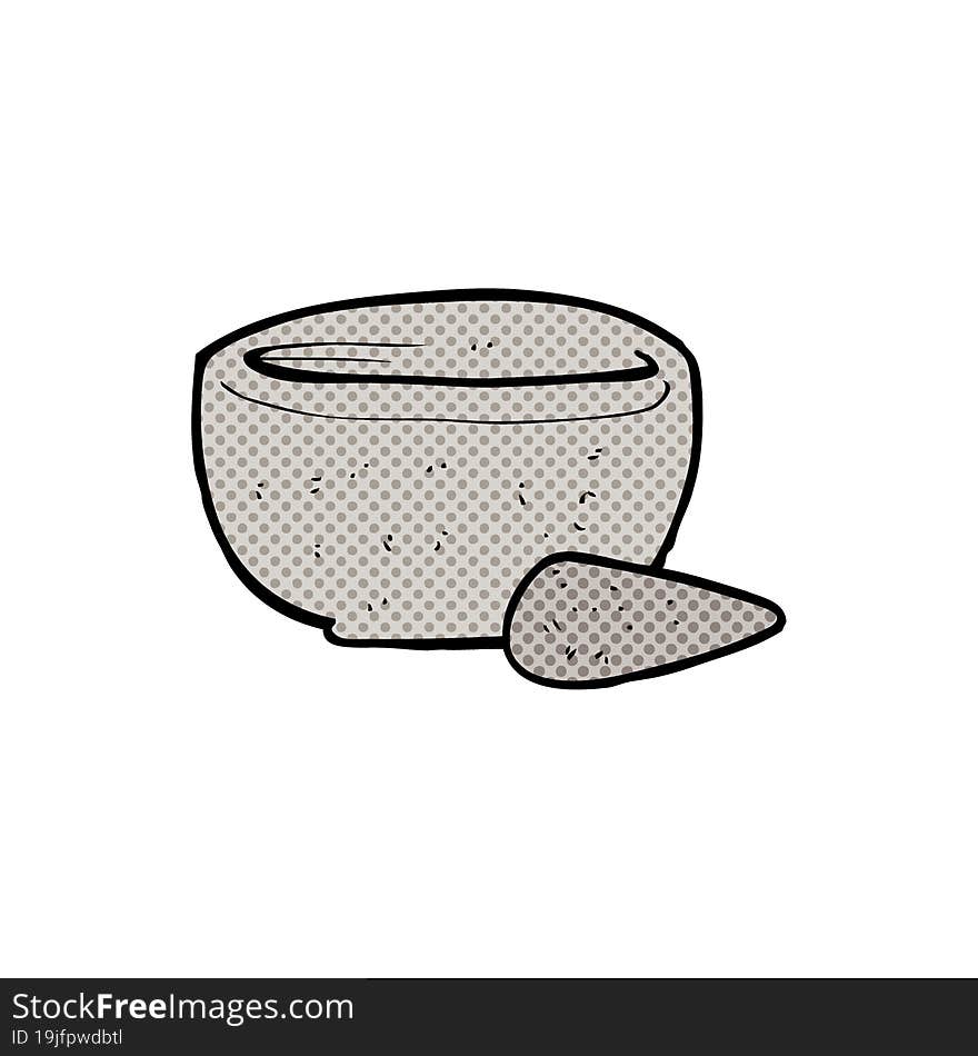 cartoon pestle and mortar