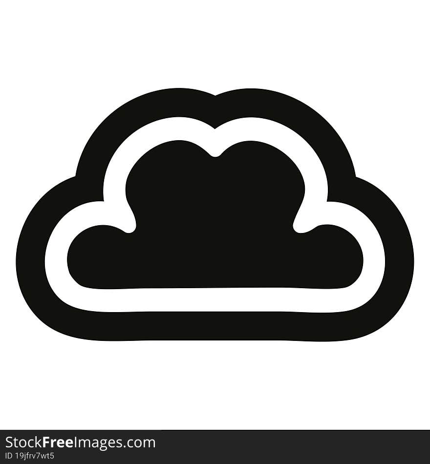 simple cloud icon symbol