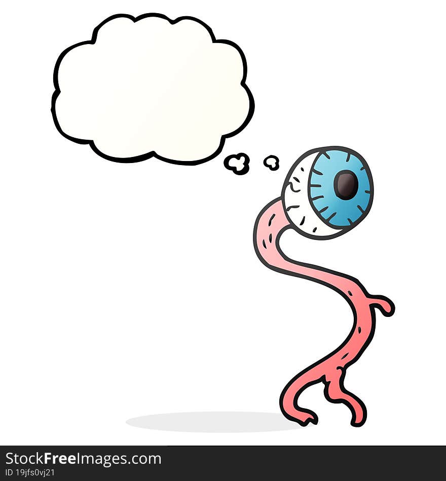 gross thought bubble cartoon eyeball