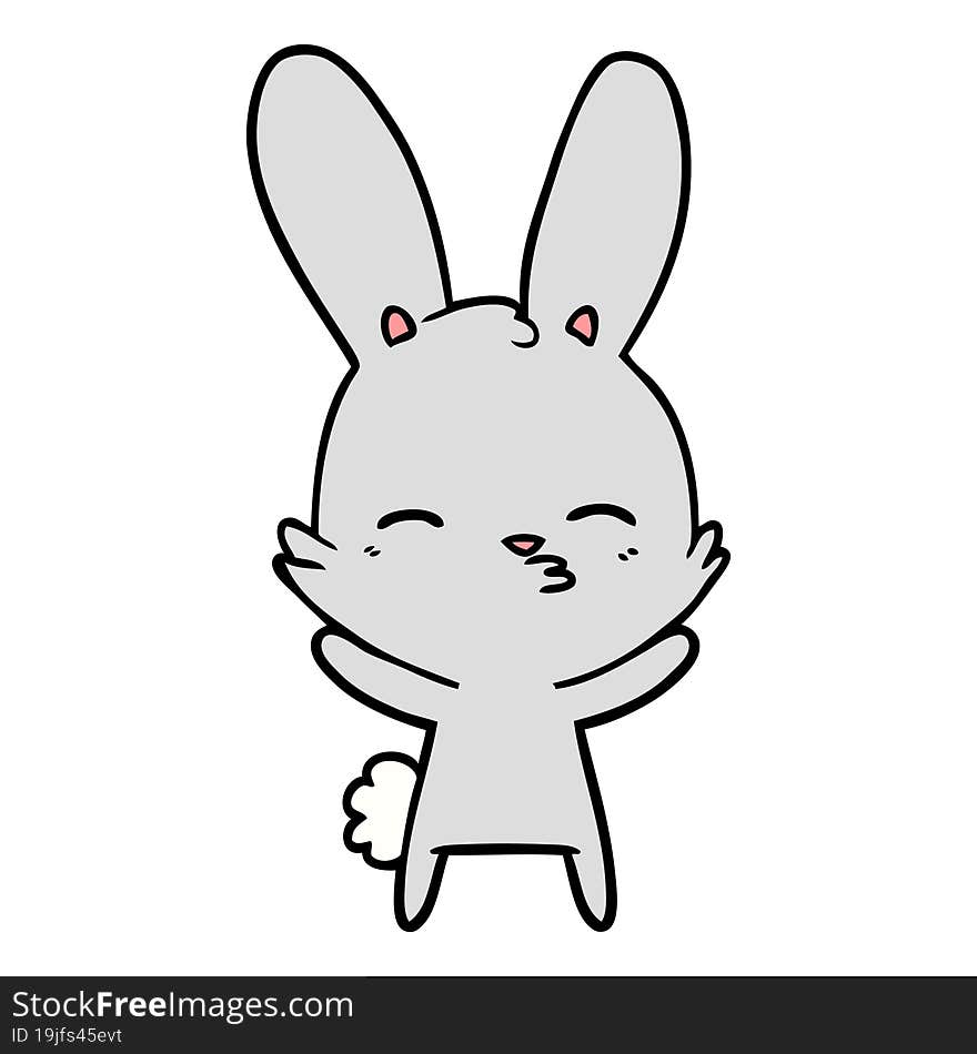 curious bunny cartoon. curious bunny cartoon