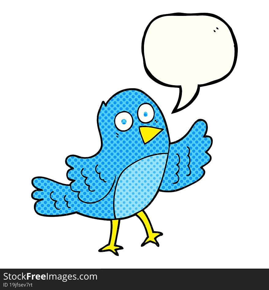 Comic Book Speech Bubble Cartoon Bird