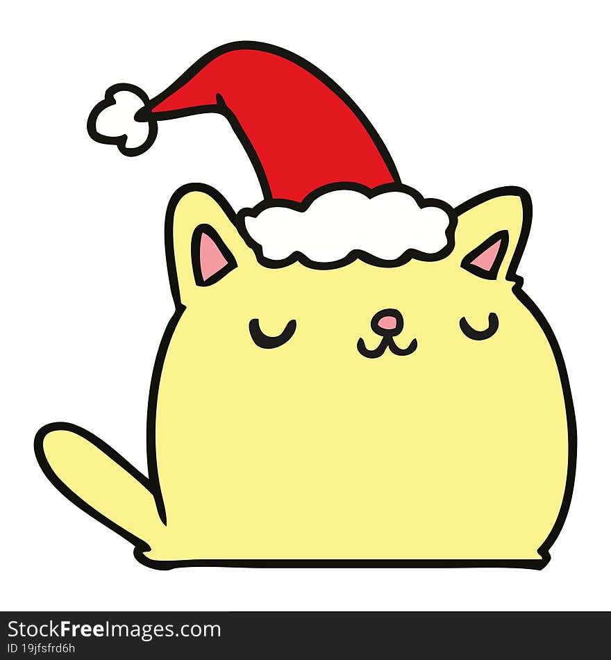 Christmas Cartoon Of Kawaii Cat