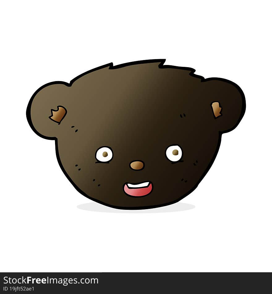 cartoon black bear face