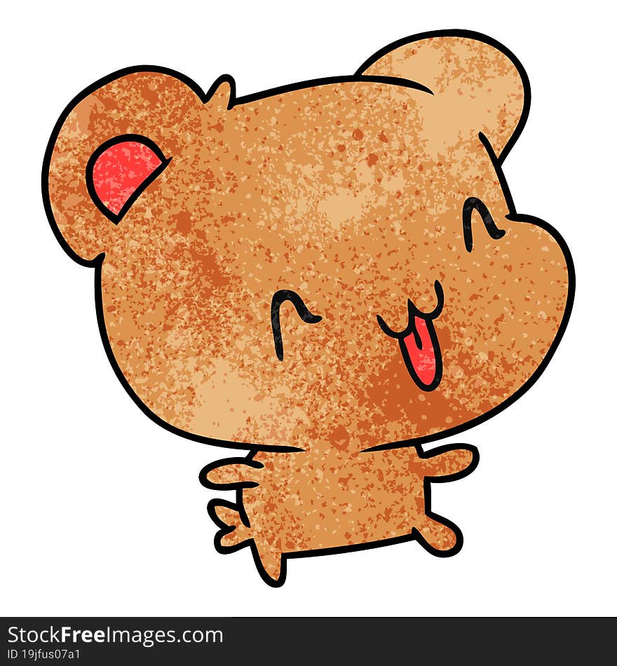 textured cartoon kawaii cute happy hamster