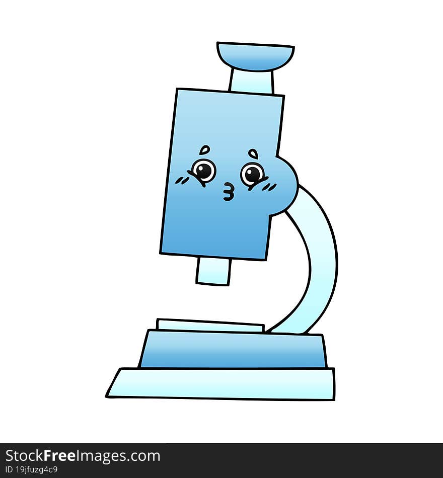 gradient shaded cartoon microscope