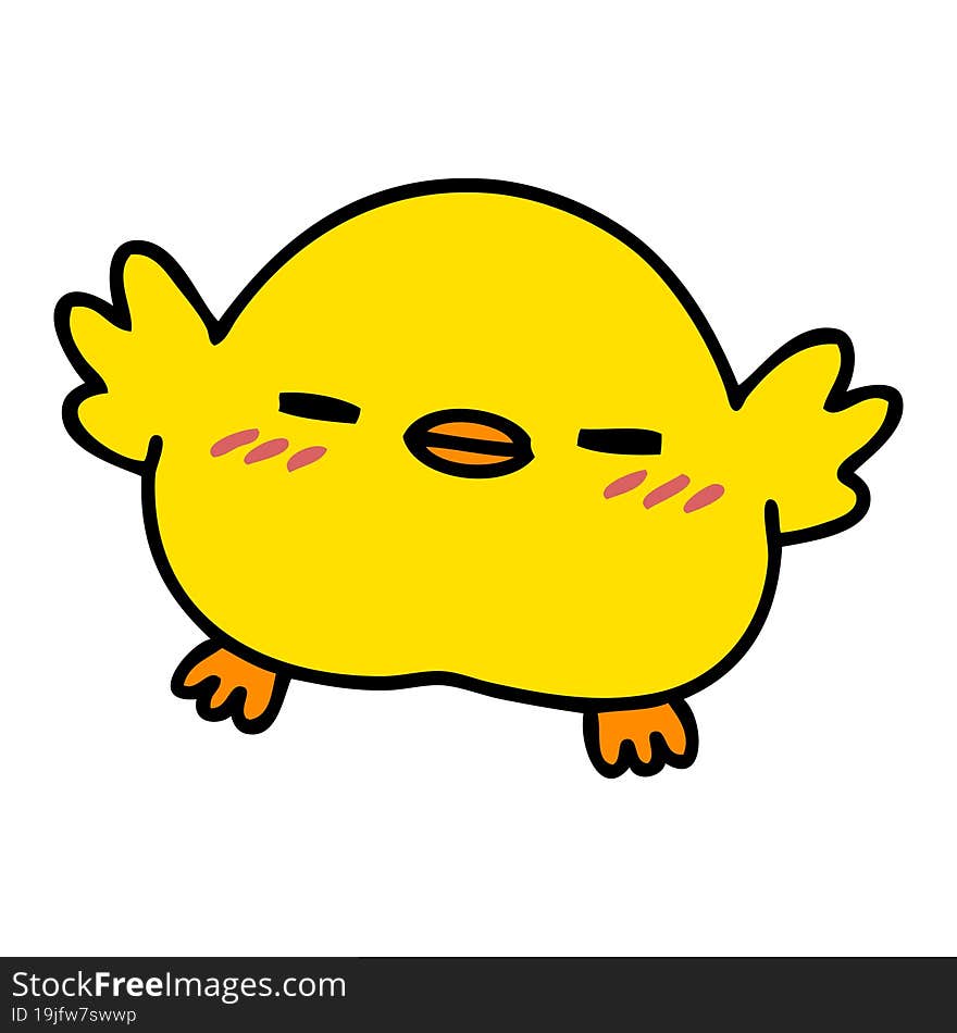 cartoon of a cute baby bird. cartoon of a cute baby bird