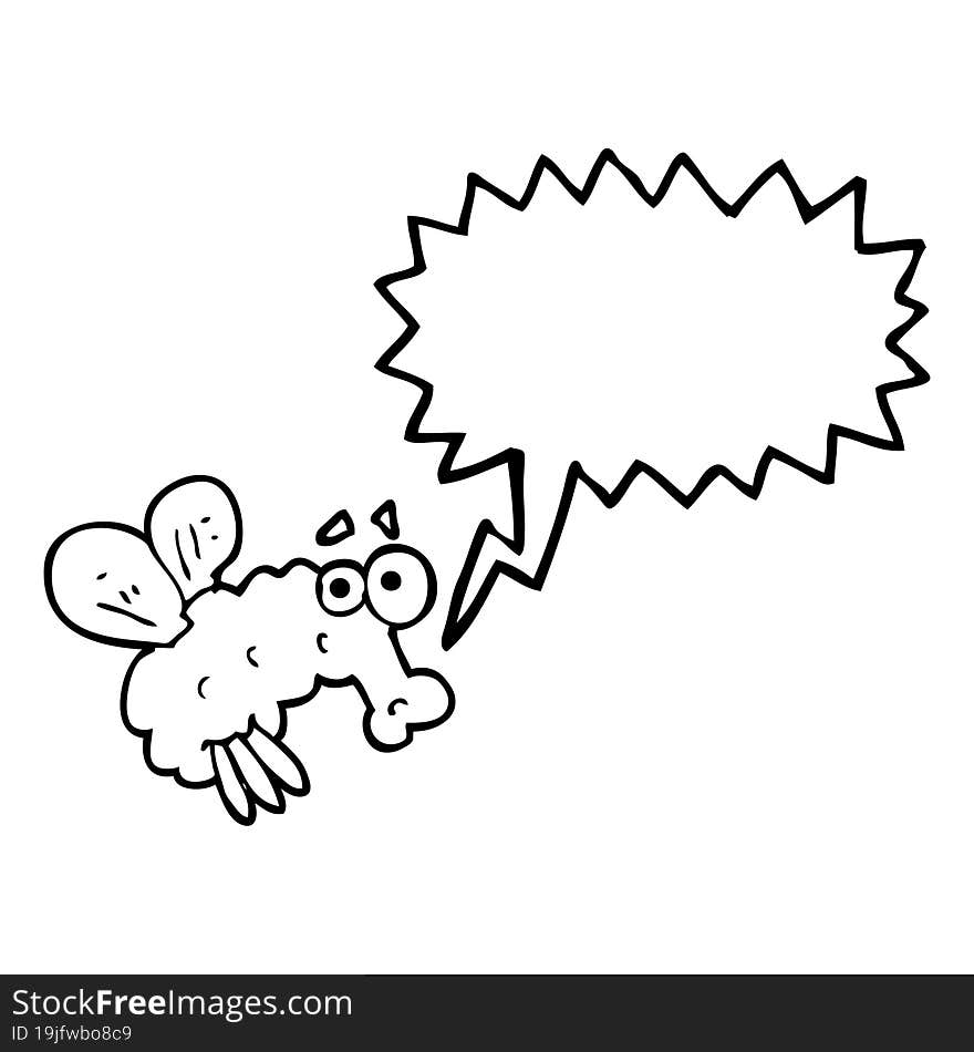 Speech Bubble Cartoon Fly