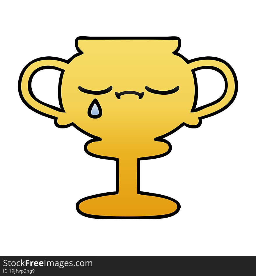 gradient shaded cartoon of a trophy