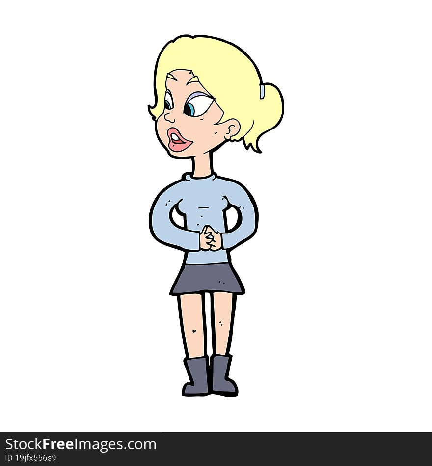 Cartoon Girl Talking