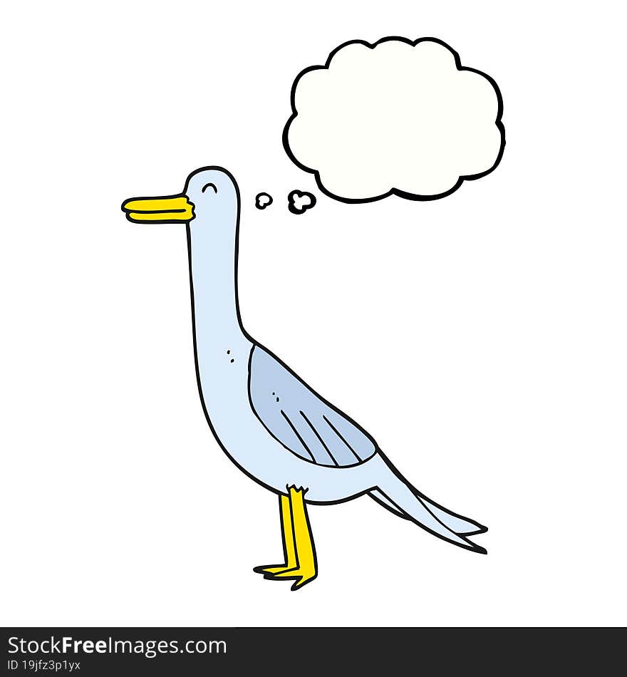 Thought Bubble Cartoon Bird