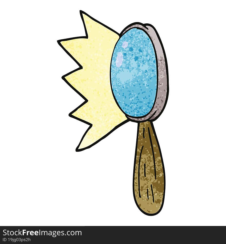 Cartoon Doodle Magnifying Glass