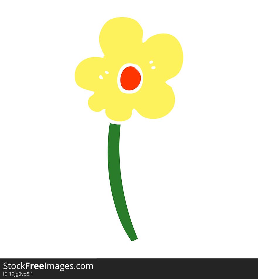 flat color style cartoon flower