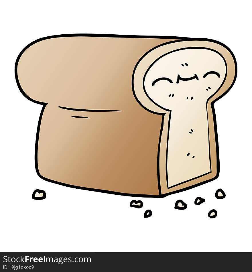 cartoon loaf of bread. cartoon loaf of bread