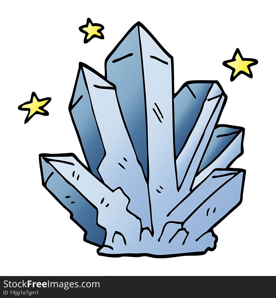 cartoon doodle magic crystal