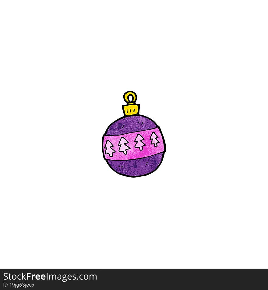 cartoon christmas bauble