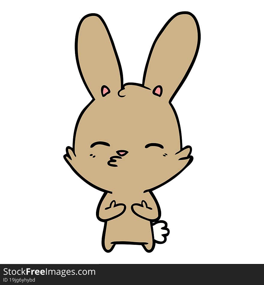 curious bunny cartoon. curious bunny cartoon