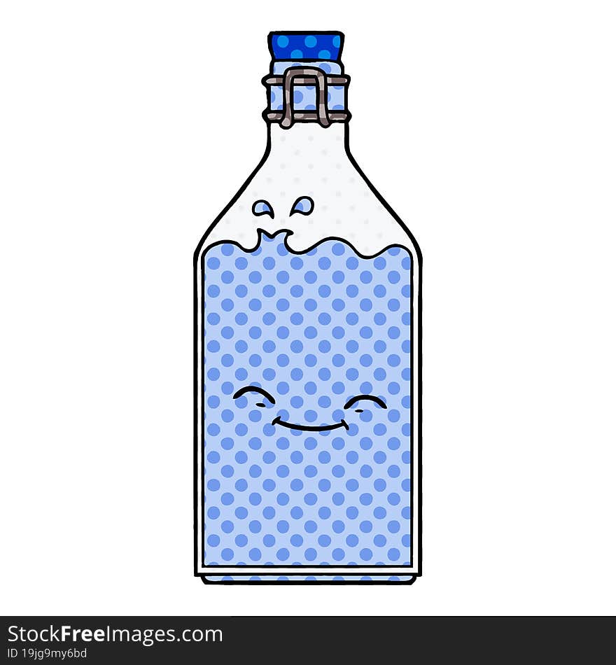 cartoon old water bottle. cartoon old water bottle