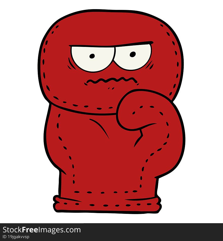 cartoon boxing glove. cartoon boxing glove